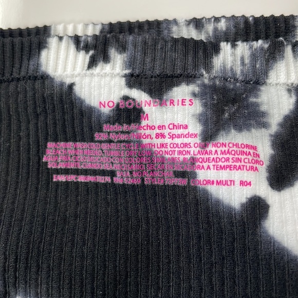 NWT • Black/White Tie Dye Tube Top with Straps - Picture 7 of 11